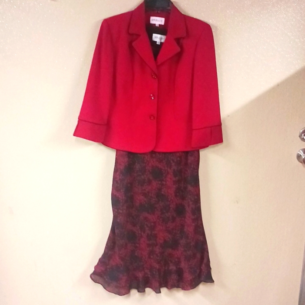 Studio One New York Two Piece Set Dress with Jacket Size 8